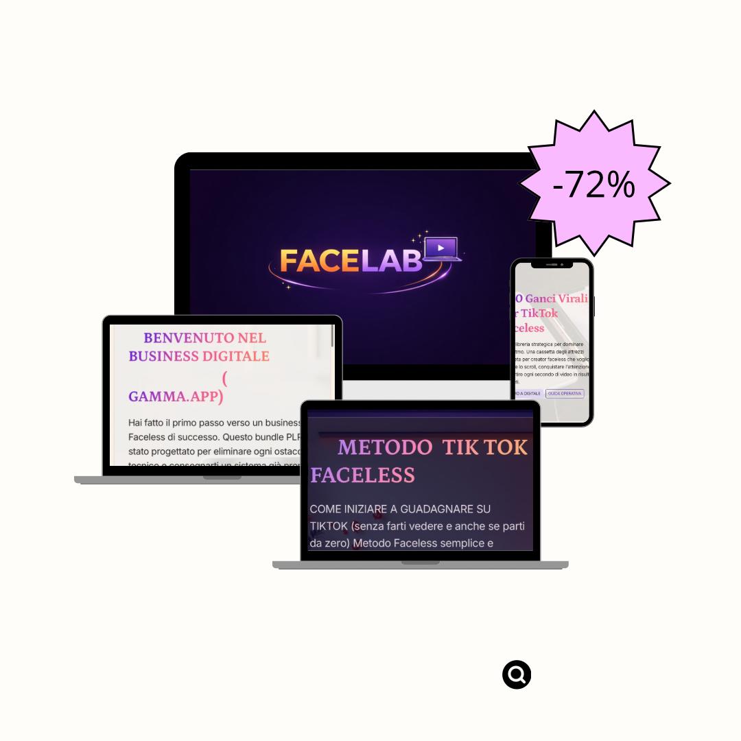 FACELAB | METODO 100% FACELESS - CREA E VENDI PRODOTTI DIGITALI